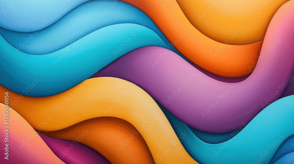 Aufkleber vibrant colorful abstract bold abstract patterns with vibrant colors and dynamic shapes, creating a 