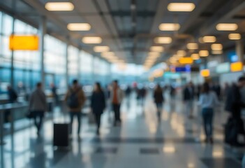 Blurry airport background