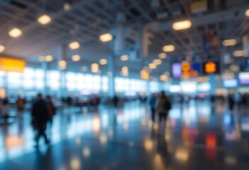 Blurry airport background