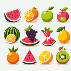 vector illustration of fruits