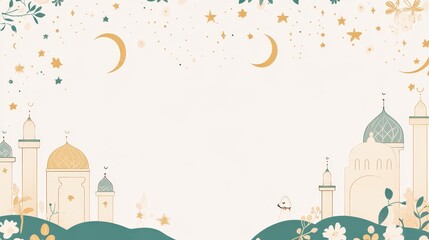 Fototapeta premium white color. islamic background. flat art illustration
