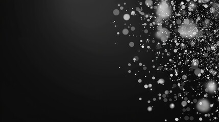 Fototapeta premium Sparkle and Glitter Particle Sparkling silver particles floating in the air, evoking a dreamy, celebratory feeling.