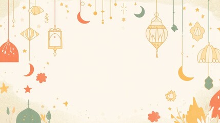 playful background with gold color. islamic background.