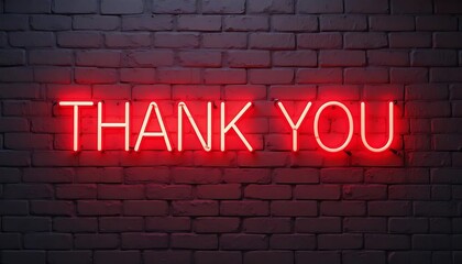 Fototapeta premium 3D Thank you text on wall