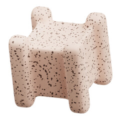 terrazzo abstract shape 3d icon isolated on the transparent background