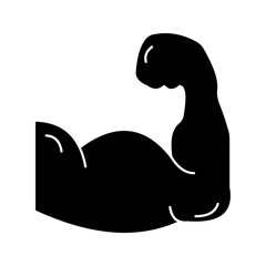 Strong hand line icon. Simple outline style. Muscle, arm, bicep, power, protein, man, strength, flex, human body concept. Vector illustration isolated on white
