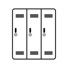 Locker cabinets icon transparent vector illustration, pictogram isolated on white background. color editable