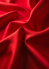 Obraz premium a naturally wrinkled red fabric