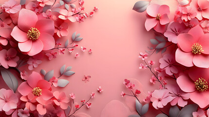 Fototapeta premium pink flower background