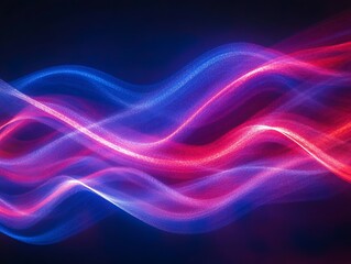 Fototapeta premium Abstract Glowing Light Trails with Vibrant Colors Creating a Futuristic Energy Wave Effect in a Dynamic Digital Motion Background for Modern and Tech Themes