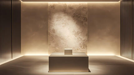 Modern Minimalist Wooden Display Space