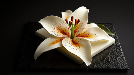 Elegant Sugar Lily Flower Cake