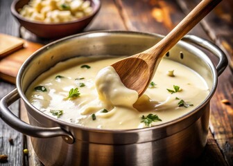 Silky smooth cheese sauce, stovetop simplicity: melt butter, whisk in flour, stir in milk and cheese.