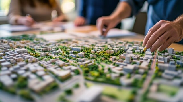 Urban planning discussions focused on reducing fuel reliance. Featuring city planners at a meeting