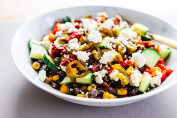 Cowboy caviar or Texas caviar dish, close-up shot