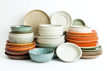 A Vibrant Array of Ceramic Dishes for a Stunning Dining Experience