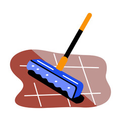 Floor squeegee icon in flat style 
