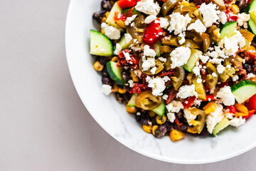 Cowboy caviar or Texas caviar dish, close-up shot