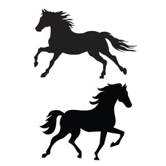 horse silhouette vector