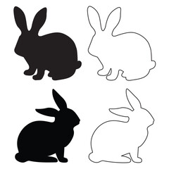 vector set of rabbits