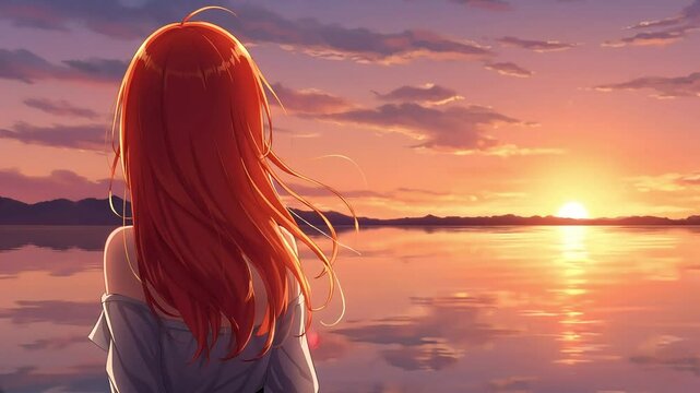 Anime Girl Back Shot &ndash; Elegant Motion Animation
