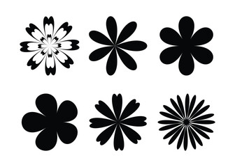black and white flowers