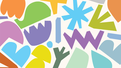 Geometric shape background with hand drawn style, Abstract geometric wallpaper vector illustration	