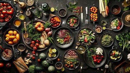Creative collage of culinary delights, recipes, and gourmet photography