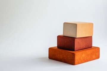 Stacked Colorful Geometric Blocks - A Minimalist Composition