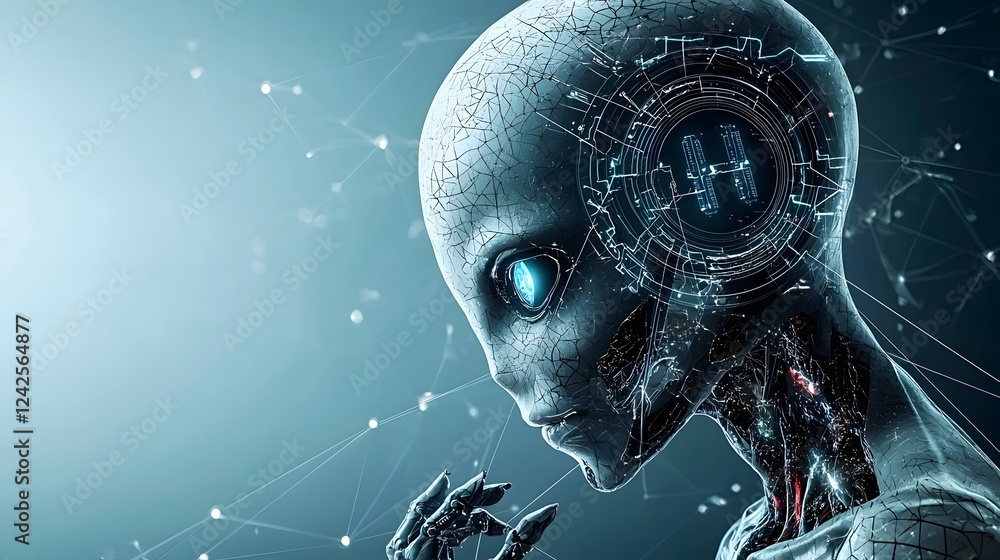Aufkleber Alien Control System Hacked to Remotely Disable Enemy Spacecraft in Intense Futuristic Digital Battle of Sci Fi Warfare  Advanced Holographic Interface Displays Tactical Data and Programming Code