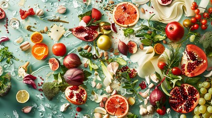 Creative collage of culinary scenes, recipes, and food photography
