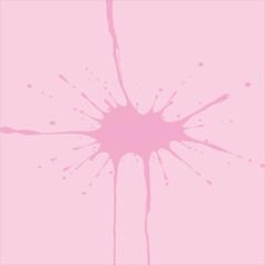 a close up of a pink paint splattered wall with a white background