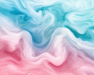 Naklejka premium Abstract Swirls of Blue and Pink Fluid Art Background