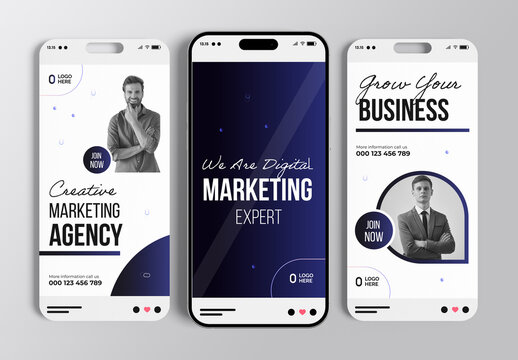 Creative Digital Marketing Agency Editable Business Growth Story Design Template