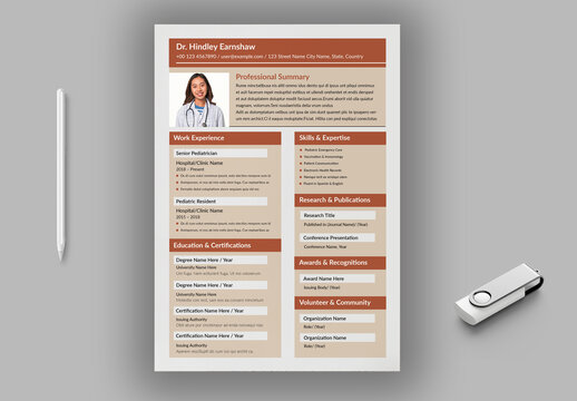 Medical Resume for Pediatrician