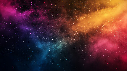 Golden Sparkling Particles in Dark Space  Black Dust Particles on Dark Background with Soft Glow
