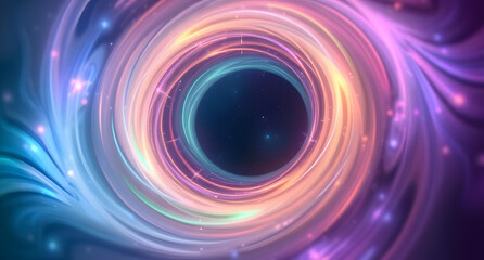 Obraz premium Portal to another dimension background. A swirling ring of shifting colors leading to the unknown
