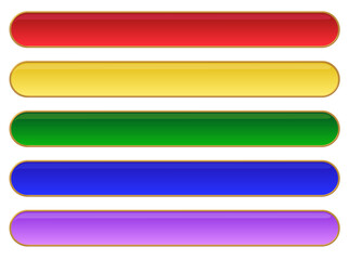 金縁色ガラスの角丸テロップフレームセット