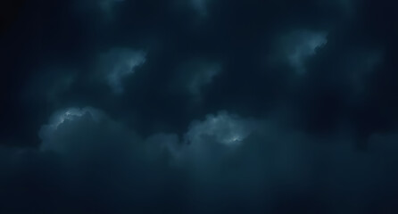 Stormy dark rain cloud charcoal navy blue black abstract background. Moody atmospheric. Drama tension aesthetic