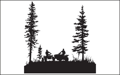 Fototapeta premium vector illustration of a silhouette of a wolf
