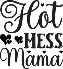 Obraz premium Mother's Day SVG design Funny Mom Svg Design Funny cut files