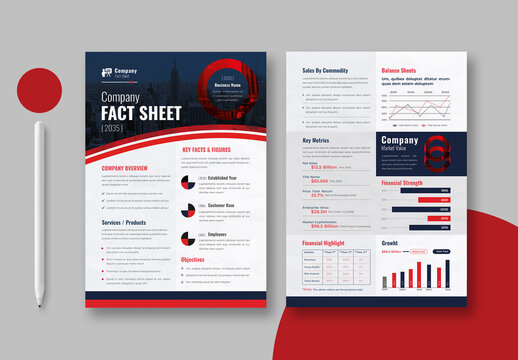 Business Company Fact Sheet Template
