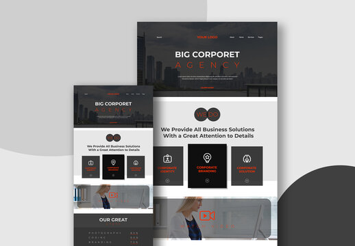 Corporate Business Agency Landing Page Design