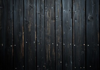 Dark wooden wall with small, irregular holes letting in faint light