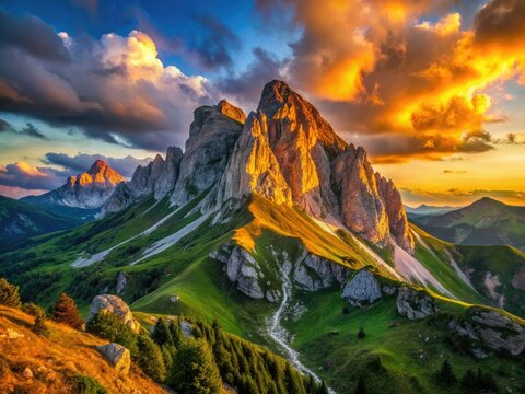 Dramatic Stog Zelengora, Bosnia's rocky summit showcases Sutjeska's breathtaking mountain landscape.