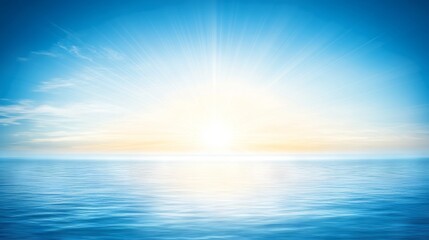 Naklejka premium Serene Ocean Sunrise Peaceful Seascape