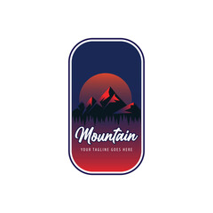 mountain logo vector