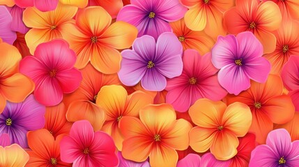 Tropical floral vector pattern. Seamless floral pattern