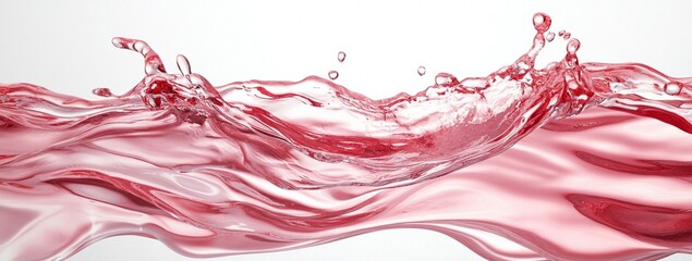 Dynamic red water splash studio background abstract art bright environment close-up perspective