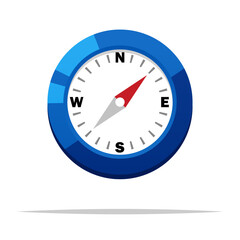 Small compass vector isolated illustration